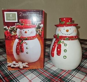 Gibson Handpainted Stoneware Jolly Plenitude Cookie Jar
